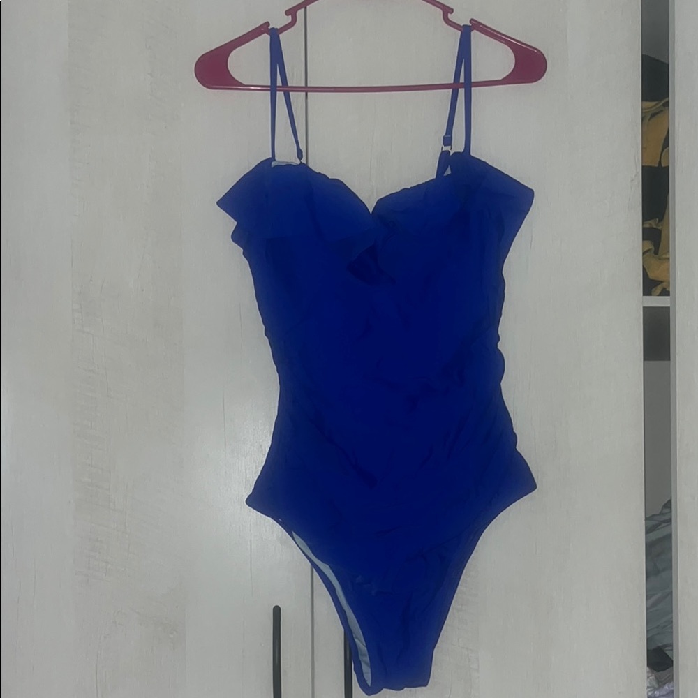 Elegant Blue One-Piece Swimsuit. Never Worn.